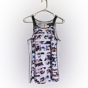 White House Black Market Floral Stripes